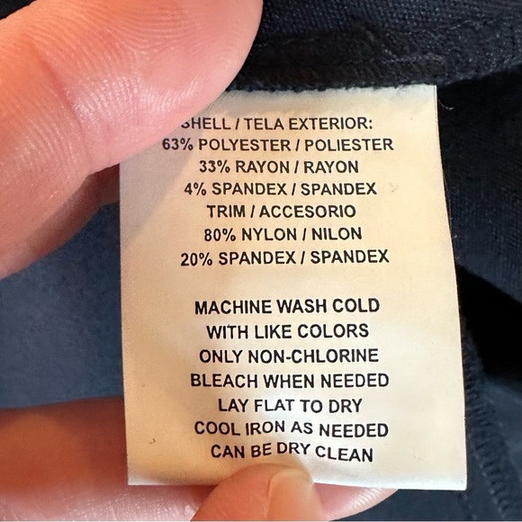 Sag Harbor Navy Blue Tulip Shaped Stretch Skirt - Picture 4 of 4